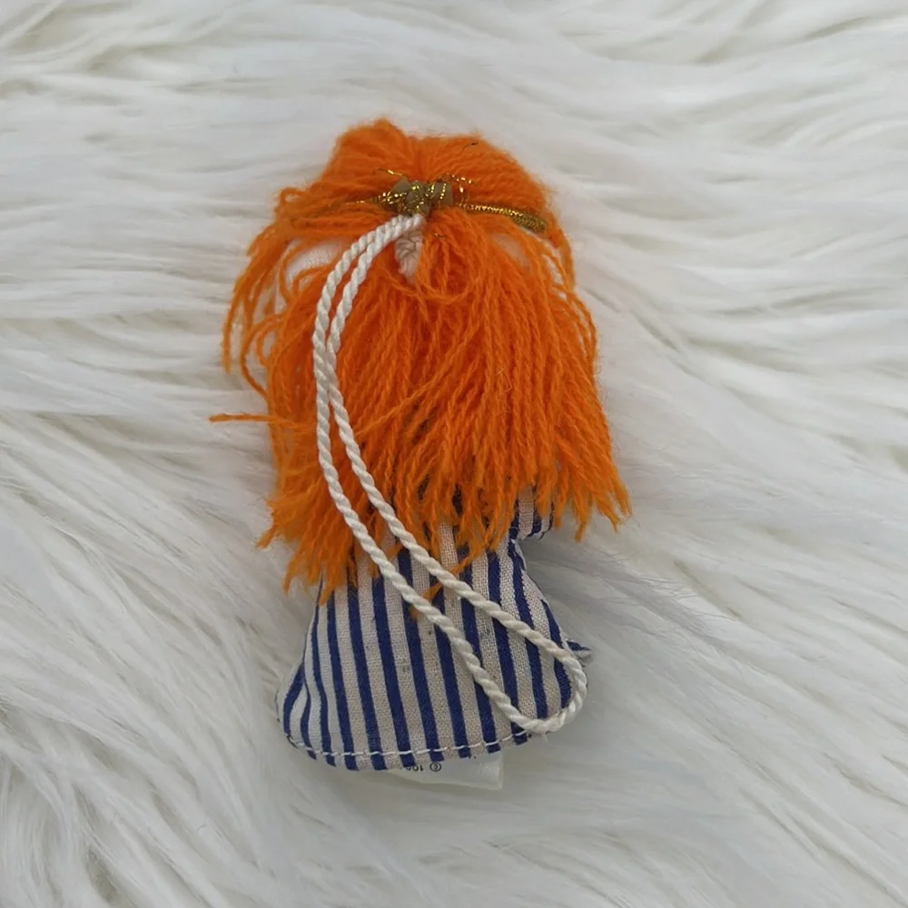 💝 Angel Ornament Orange Hair Blue Striped Dress HALLMARK 💝 $1 when Bundled 💝